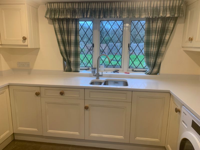 Quartz Worktop in Cottage Kitchen